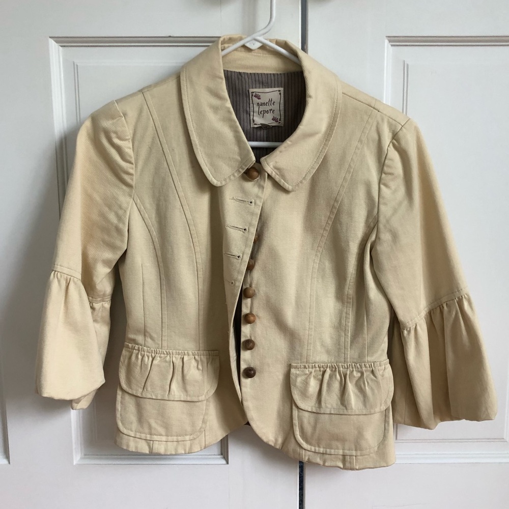 Nannette Lenore tan crop jacket